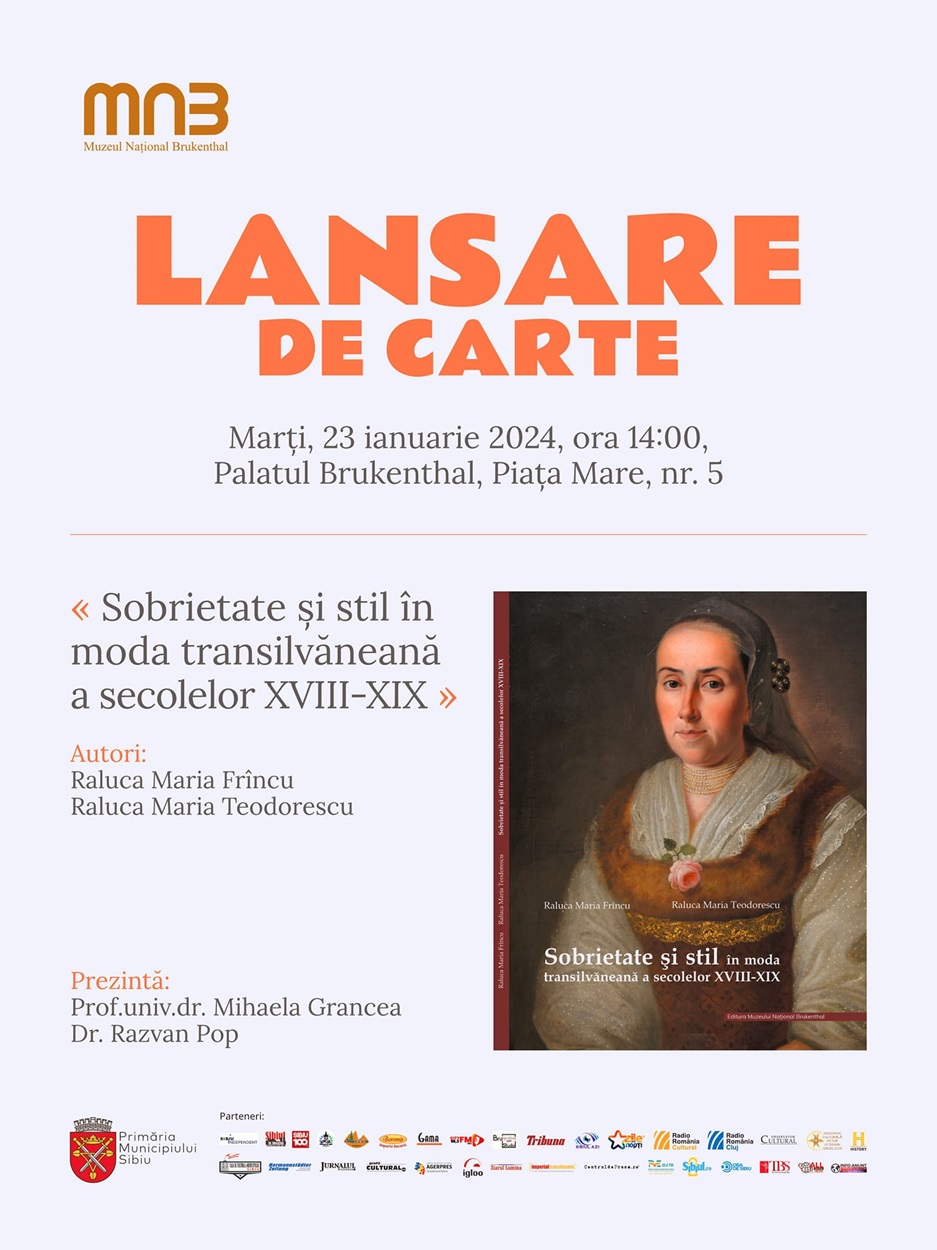 Lansare de carte: Sobrietate și stil în moda transilvăneană a secolelor XVIII-XIX