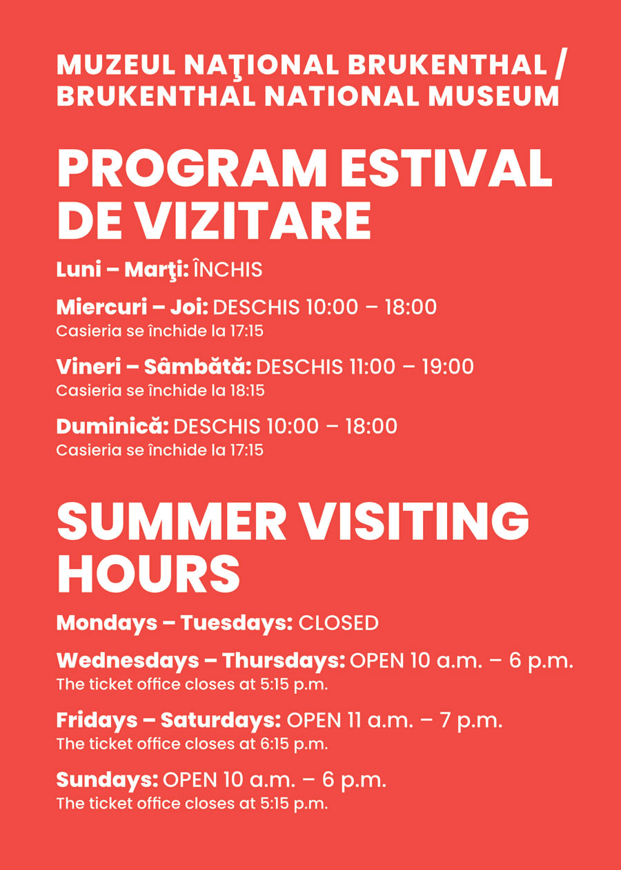 Summer visiting hours Brukenthal Palace (Museum of Art)