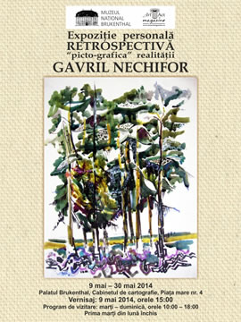 Exhibition: Retrospective Gavril Nechifor – reality between painting and graphics