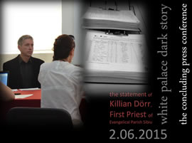 Killian Dörr, First Priest of the Evangelical Church: statement on the occasion of campaign’s final press conference
